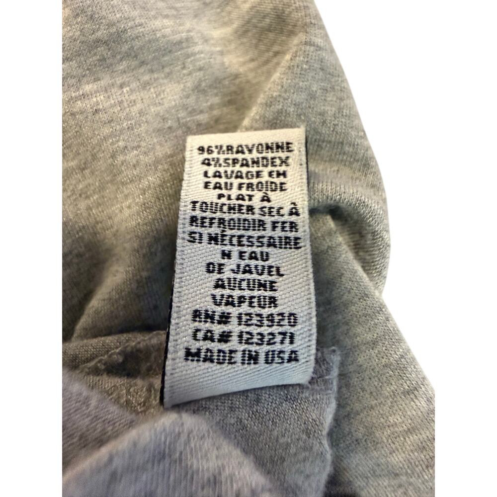 LA Made Gray Ruffle Knit Dress Size M Coastal Quiet Luxury Made USA - Picture 4 of 6